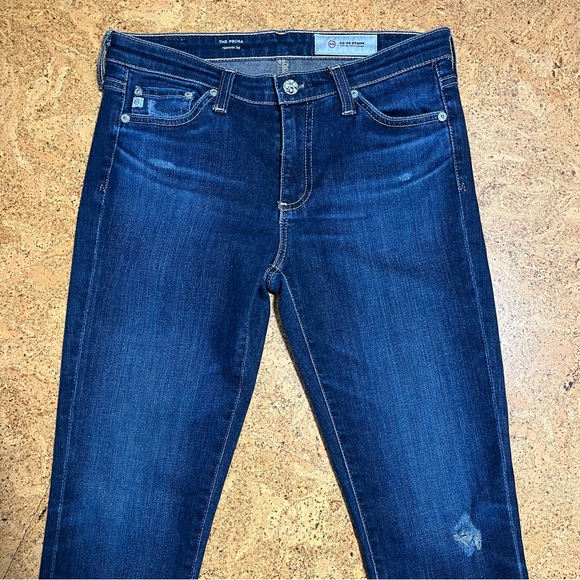 AG-ED Denim The Prima Cigarette Leg Midrise Distressed Jeans Sz 26R - Picture 9 of 14